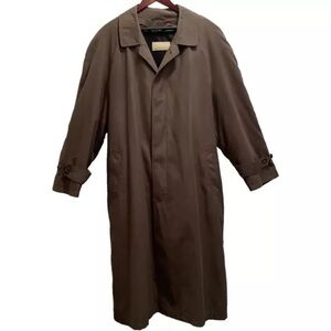 EVAN PICONE Vintage Brown Heavyweight Lined Trench Coat Mens 44R Chest Size 50